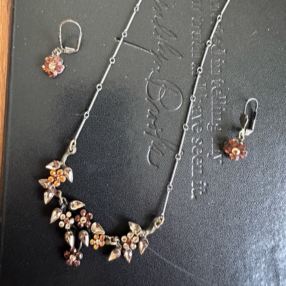 Crystal Necklace & Earrings set